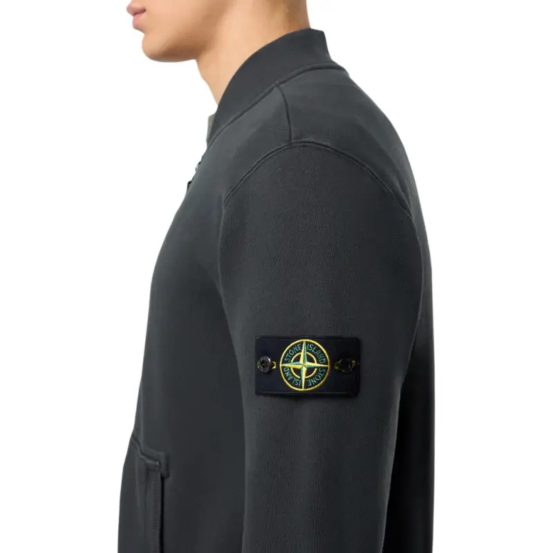 STONE ISLAND Logo Patch Zipped Sweatshirt-4