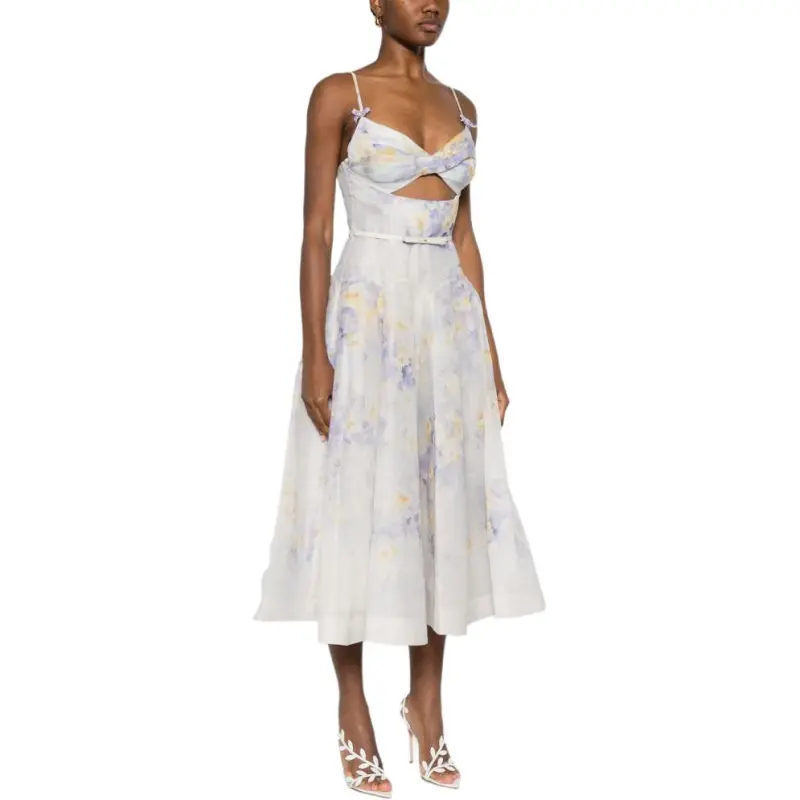Zimmermann Crush Twist Front Midi Dress-2