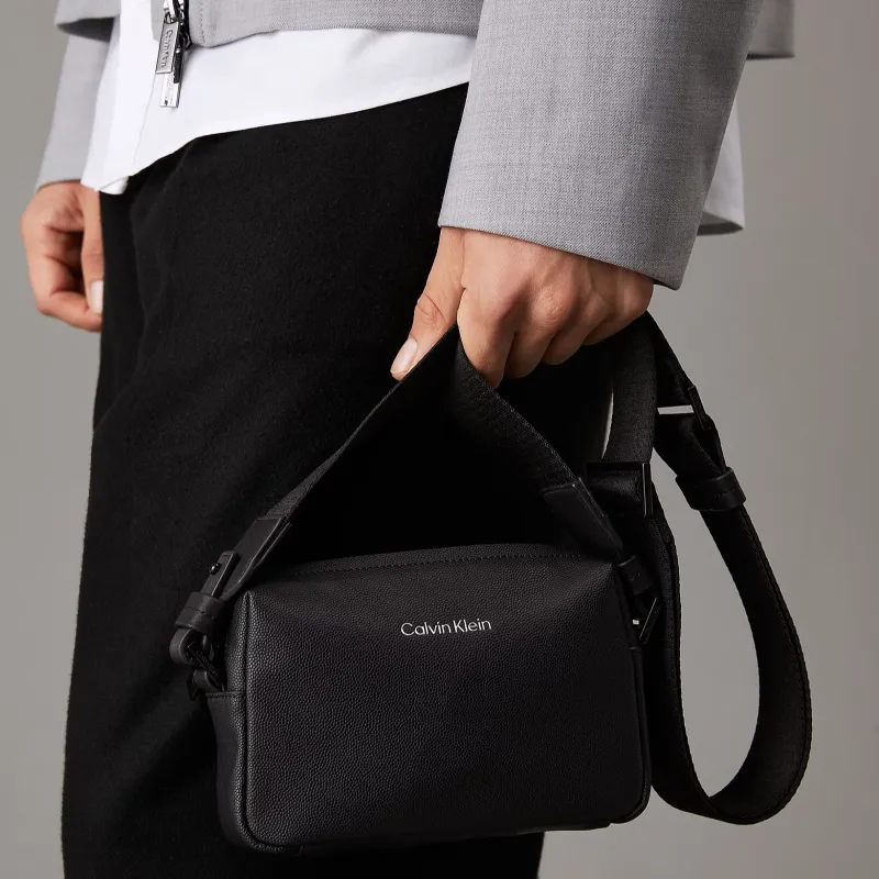 CALVIN KLEIN Polyester Shoulder Bag Men's Black Caviar-4
