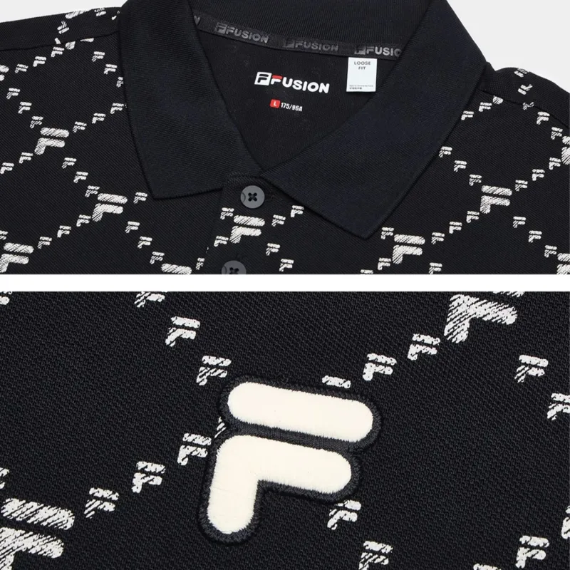 FILA FUSION Polo Shirt Men's Jet Black-3