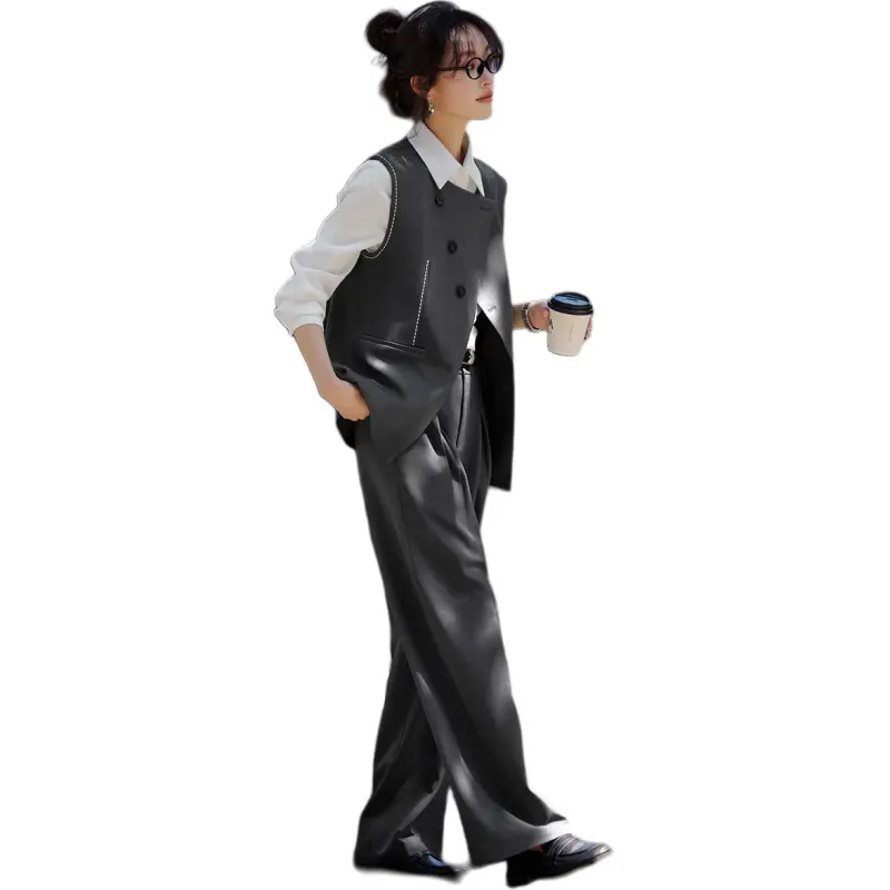 Mo Han Yi Mei Casual Suit Women's Medium Gray-3