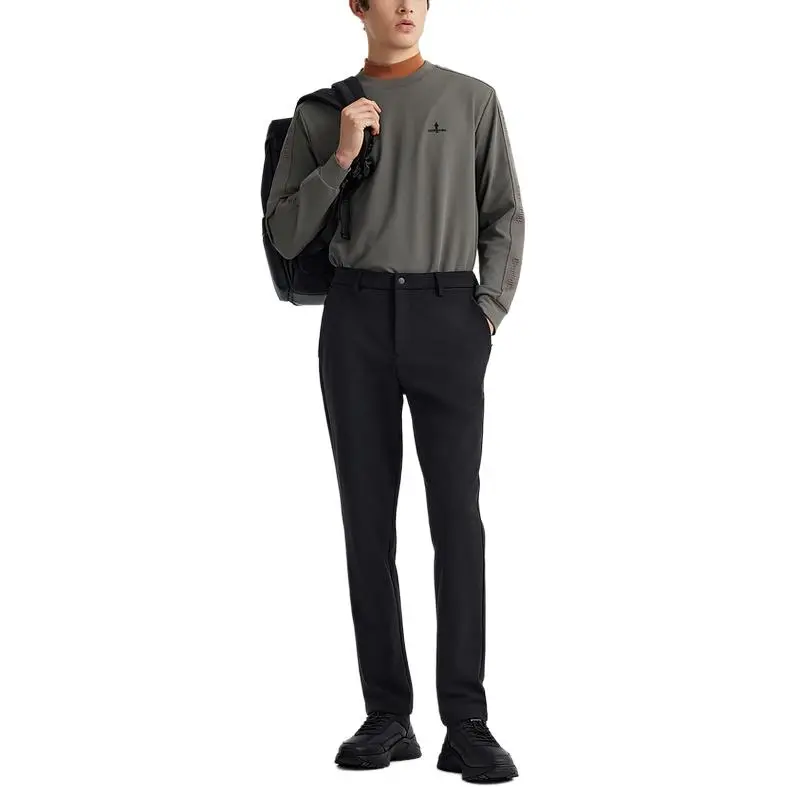 Biyin Leufen Casual Pants Men's Black-4