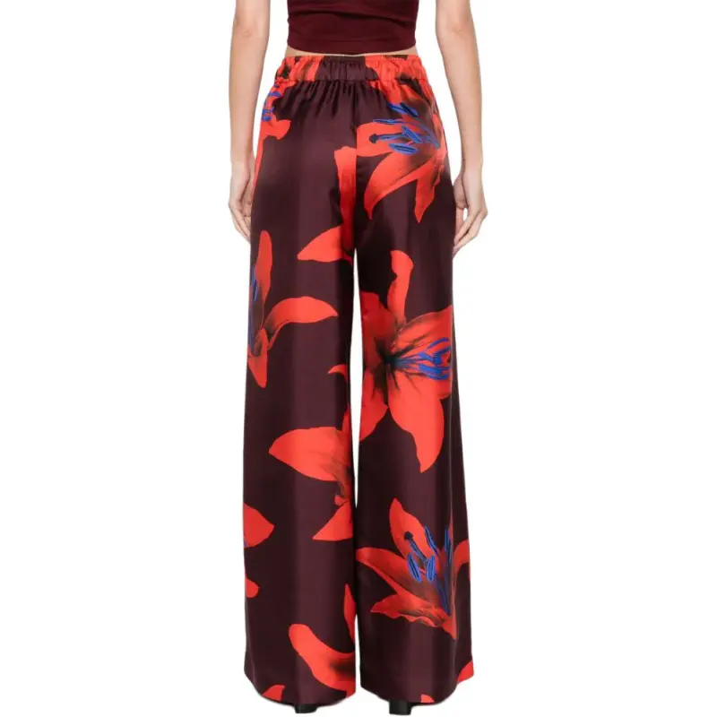 Alexander McQueen Floral Printed Wide Leg Trousers-2