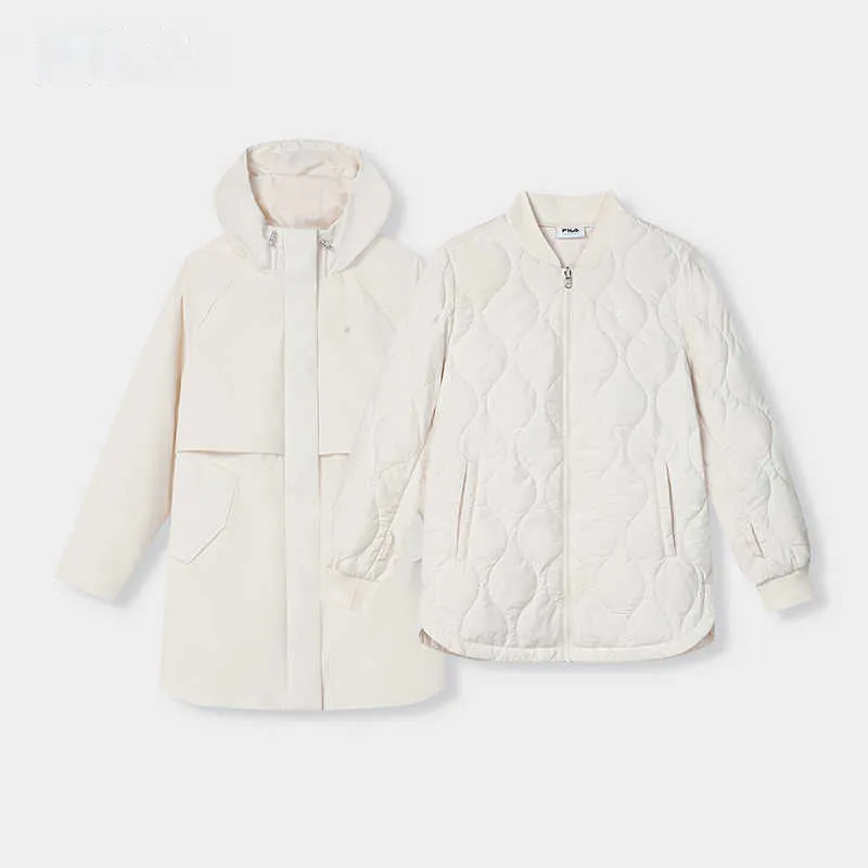 FILA Puffer Jacket Women's Mist Lotus White-1