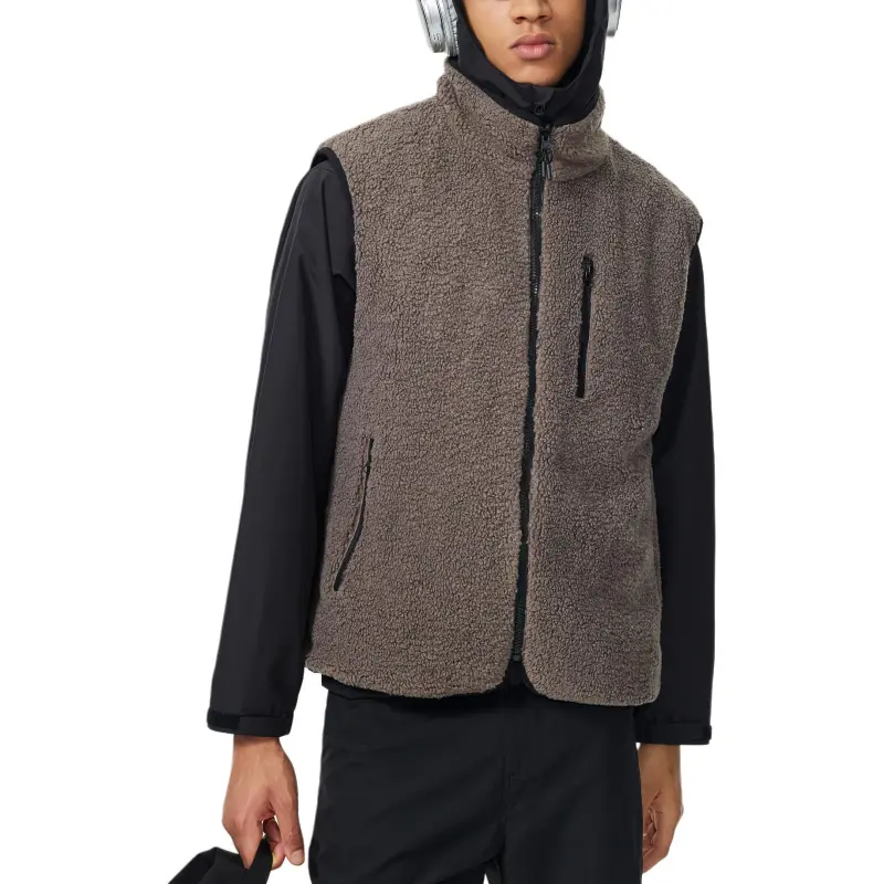VOLCOM Polar Fleece Vest Unisex Gray-2