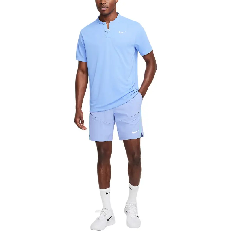Nike CourtDri Fit FW24 Tennis Blade Polo Shirt Men's Light Blue/White-1