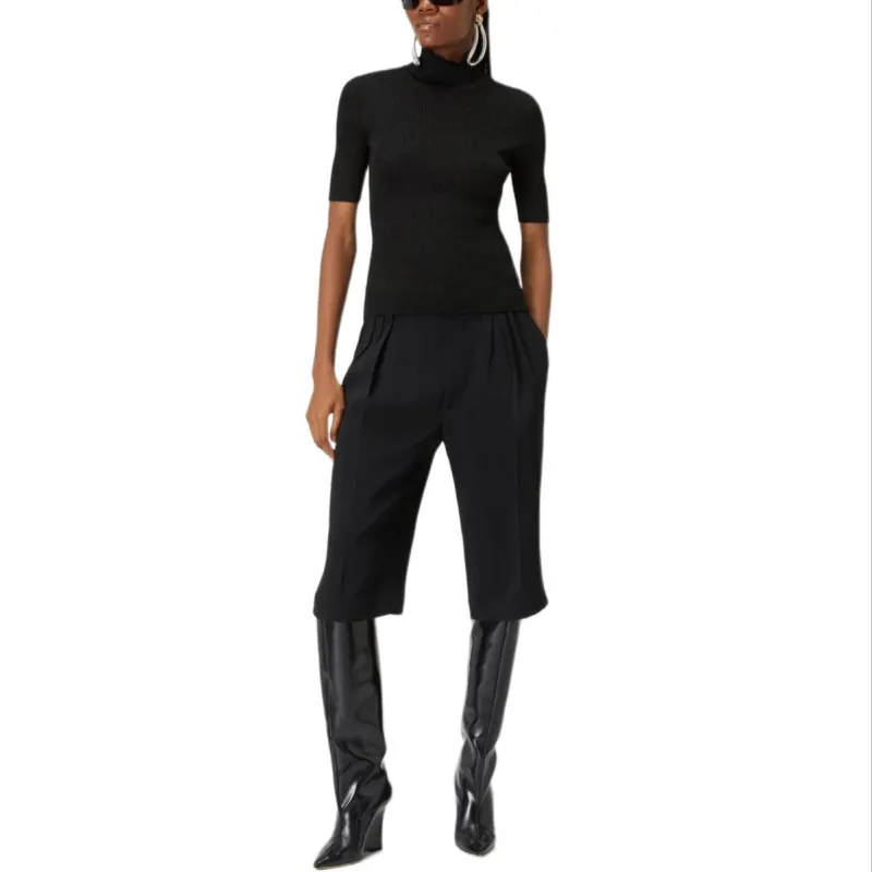 MISSONI Glitter Effect Short Sleeved Turtleneck Top-2