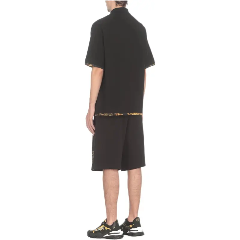 VERSACE JEANS COUTURE Logo Embroidered Short Sleeved Polo Shirt-4