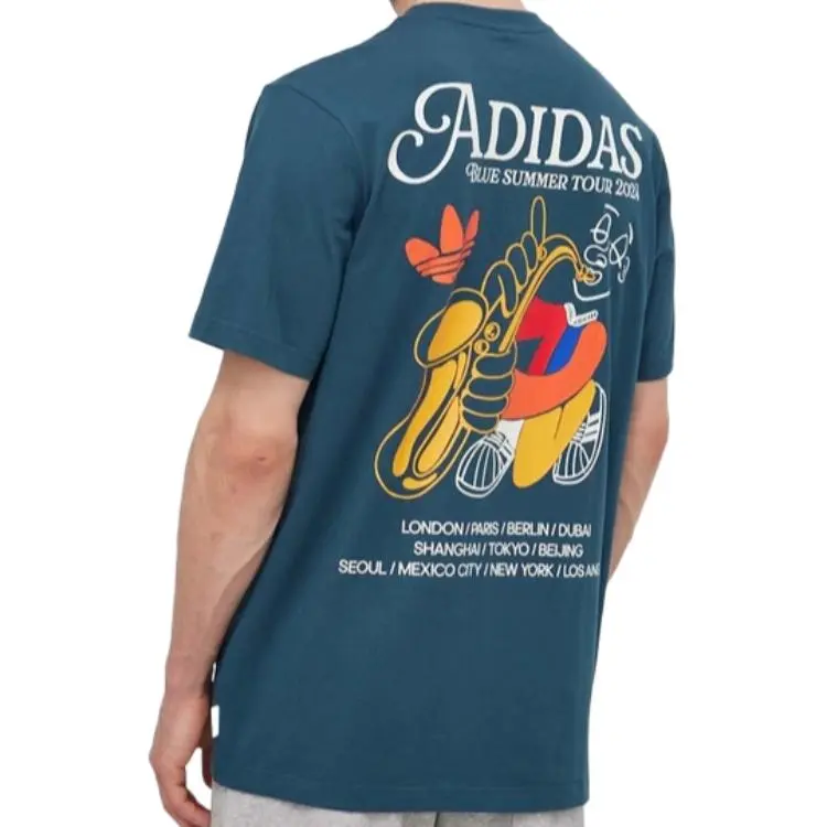 Adidas Originals T Shirt Men's Night Blue-3