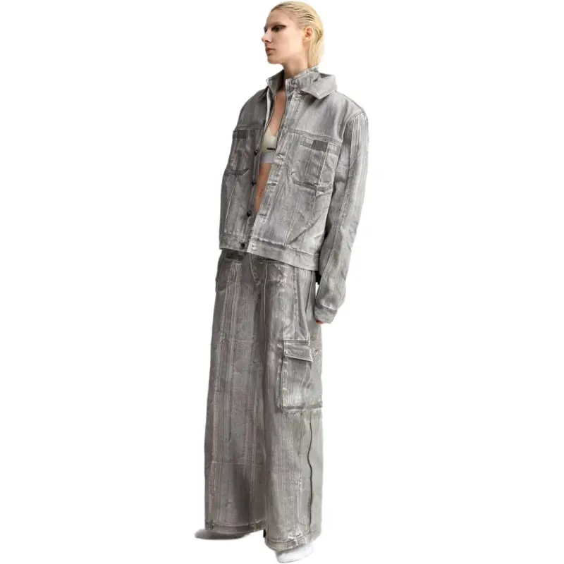 YJ1NGZYZJ Denim Jackets Women's Brushed-2