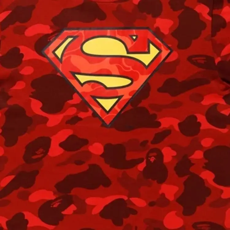 A BATHING APE X Dc Superman Color Camo Tee-2