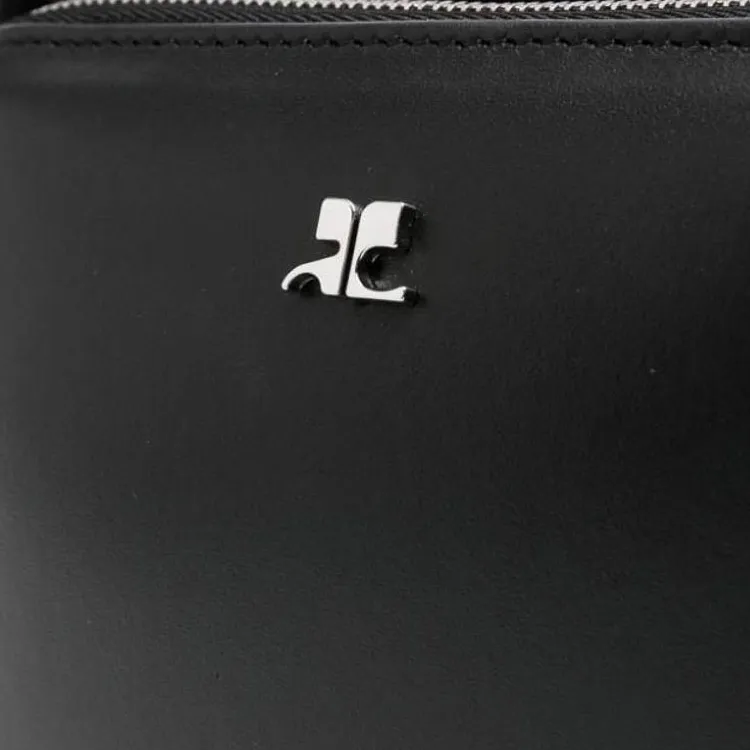 COURREGES Cloud Logo Plaque Chained Shoulder Bag-3
