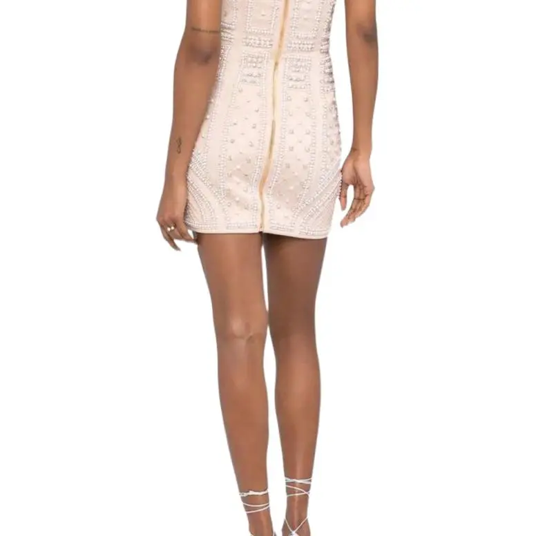 BALMAIN Sleeveless Dresses Women's Pink-2