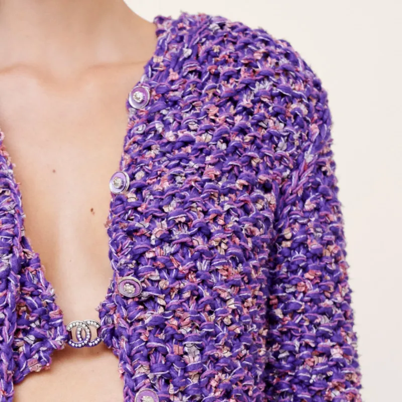 CHANEL SS22 Knitwear Women's Purple-3