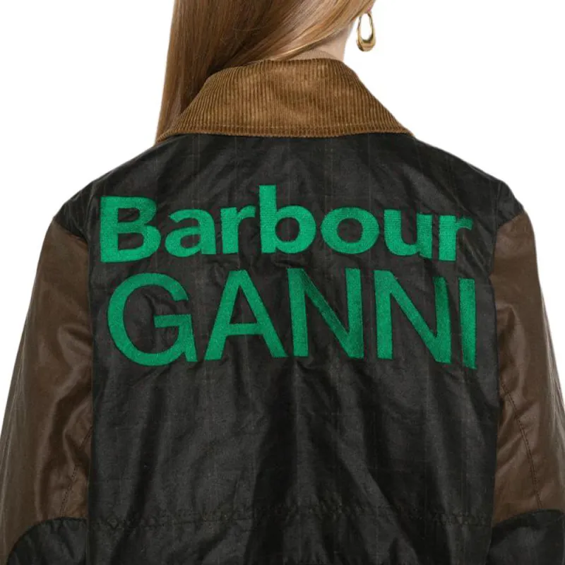 BARBOUR X Ganni Waxed Trench Coat-4