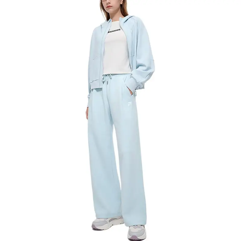 FILA FUSION Knitted Sweatpants Women's Folk Blue-5