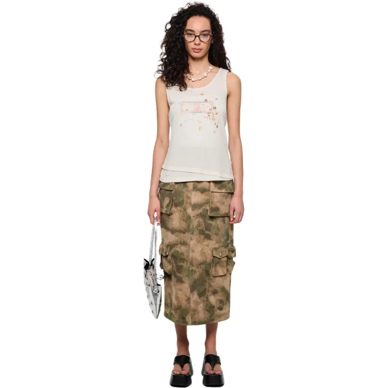 Alexia Sandra Tank Tops Women's Ecru-3