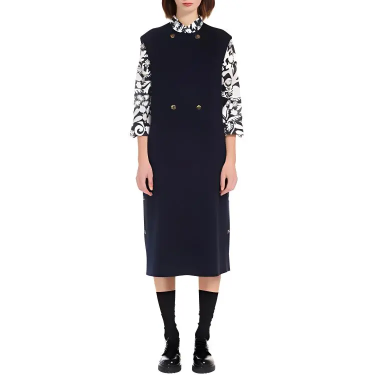 WEEKEND MaxMara FW24 Sleeveless Dress Women's Dark Blue-1
