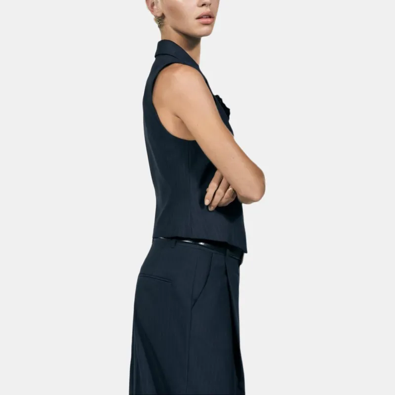 ZARA Trf Vests Women's Sea Blue-3