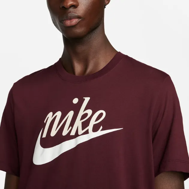 Nike T Shirts Men Burgundy-5