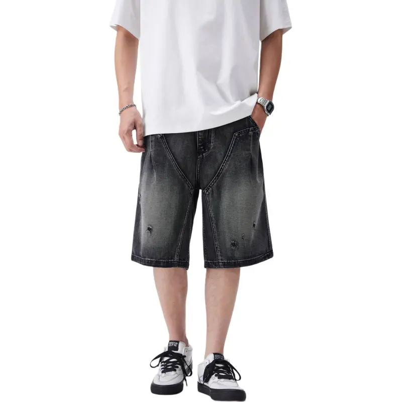 SNOW FLYING Denim Shorts Unisex-7