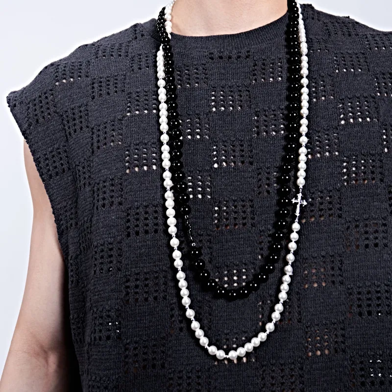 NothingButMini Pearl Agate Necklaces Unisex-4