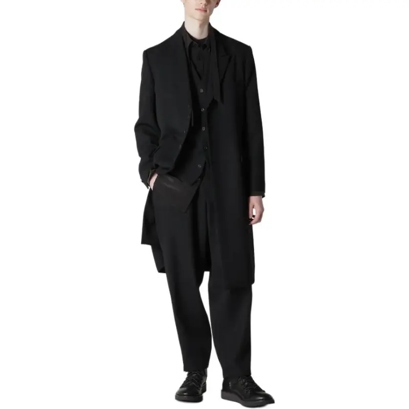 Yohji Yamamoto Pour Homme Army Gabardine Lapel Attachable Jacket-1