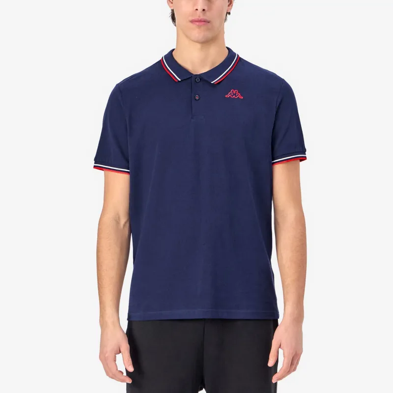 Kappa Polo Shirt Men's Marine Blue-3