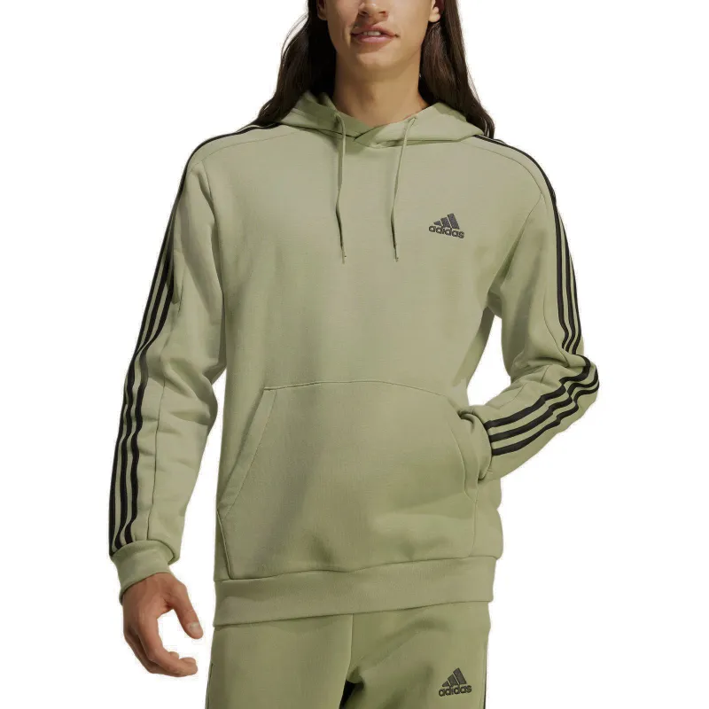 Adidas ESSENTIALS FLEECE 3 STRIPES HOODIE Sweatshirt Men's Tent Green-2