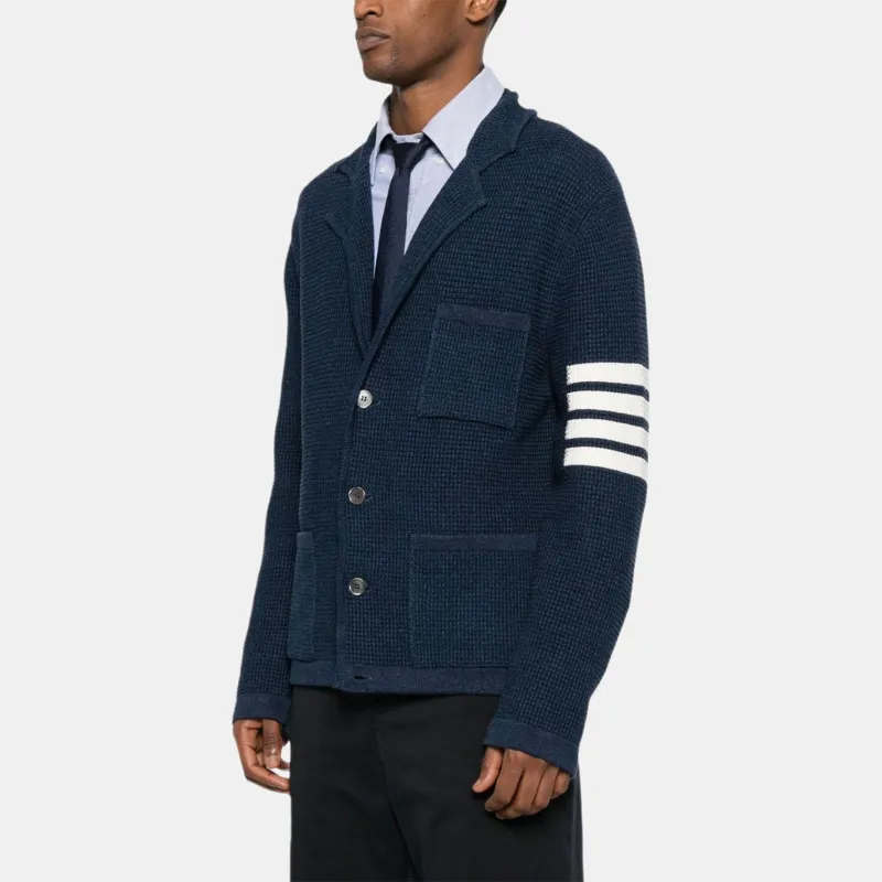 THOM BROWNE Notched lapels Drop shoulder Cardigan-1