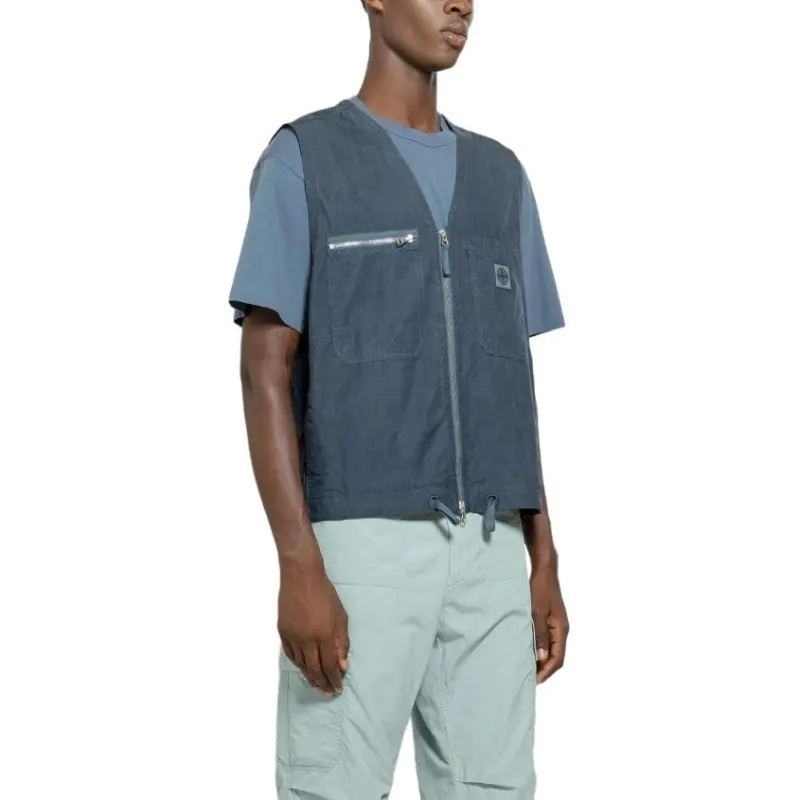 STONE ISLAND SS23 Vest Men's Blue-3