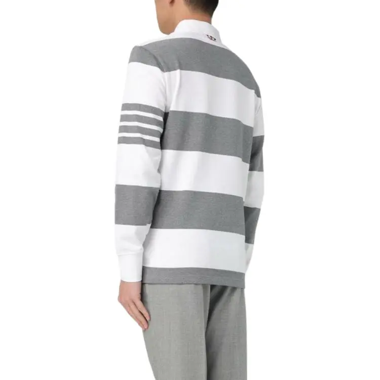THOM BROWNE Classic 4 Bar Rugby Polo-4