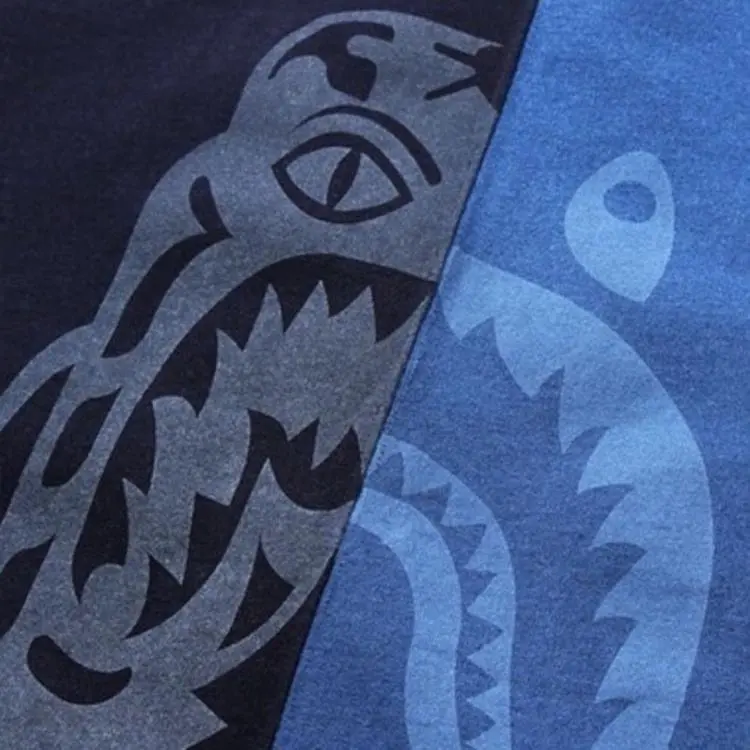 A BATHING APE Shark Series T Shirt Unisex Blue-1