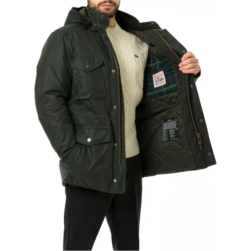 BARBOUR Winter Sapper Hooded Wax Jacket-3