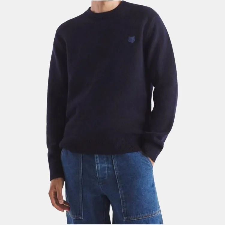 Maison Kitsune Bold Fox Head Patch Knit Jumper-2