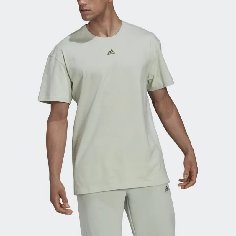 Adidas Drop Shoulder Sleeve T-Shirt Men's Matcha Green-2