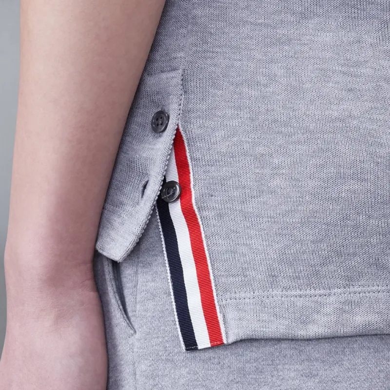 THOM BROWNE Stripe Detailed Crewneck T Shirt-3