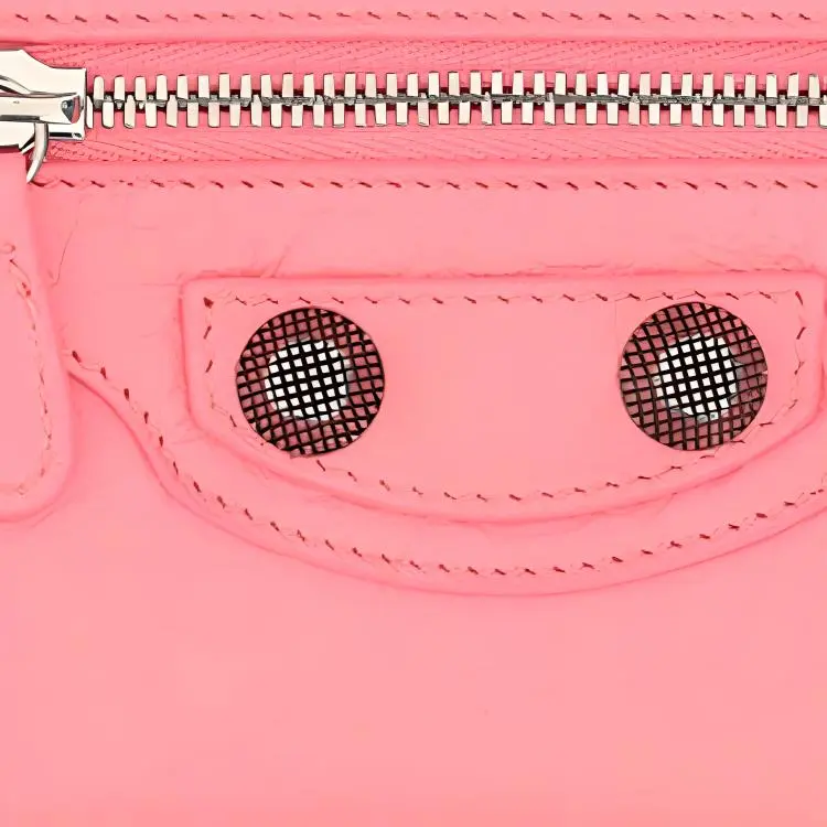 Balenciaga Le Cagole Leather Card Holder Women's Pink-3