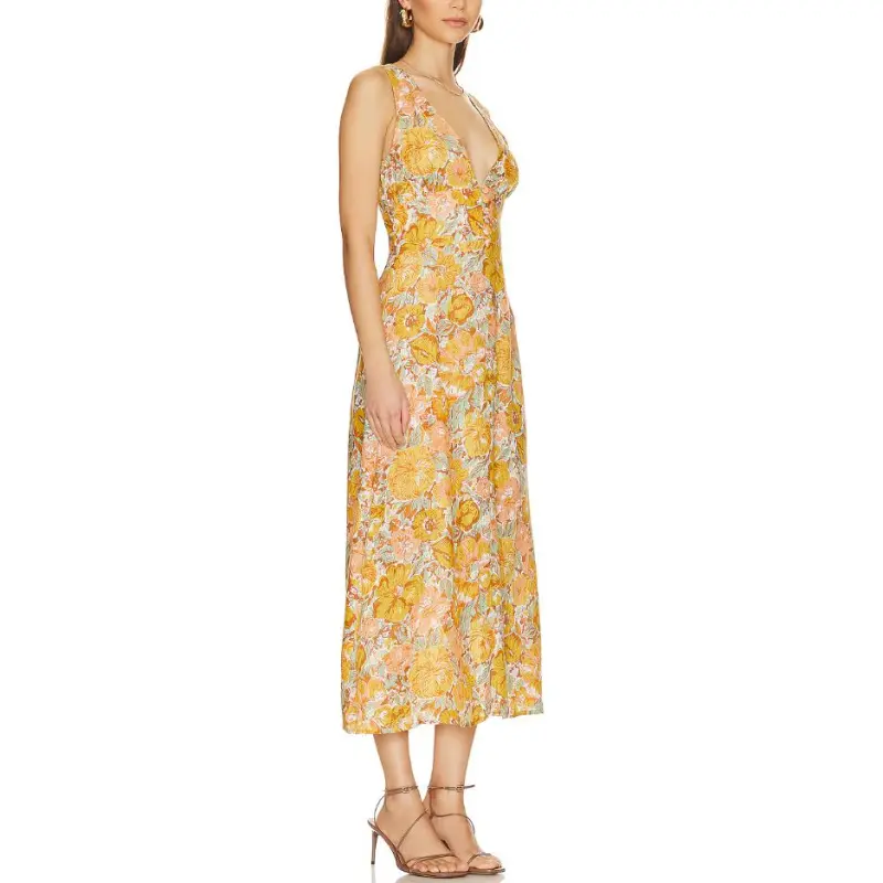 FAITHFULL THE BRAND Sleeveless Dress Women's Yellow-2