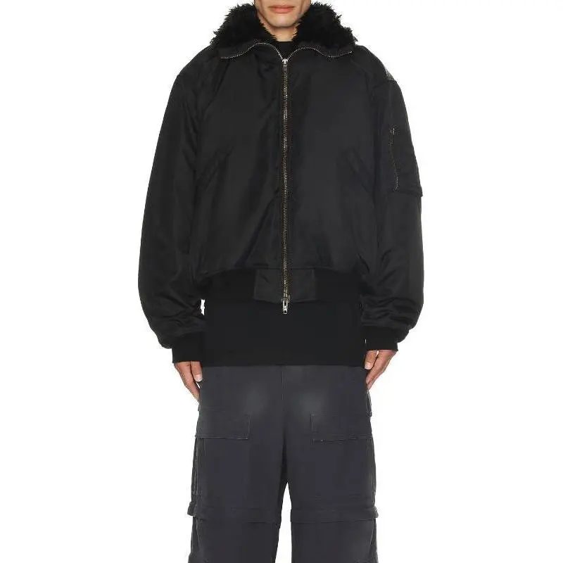 Balenciaga Faux Fur Hooded Jacket-2