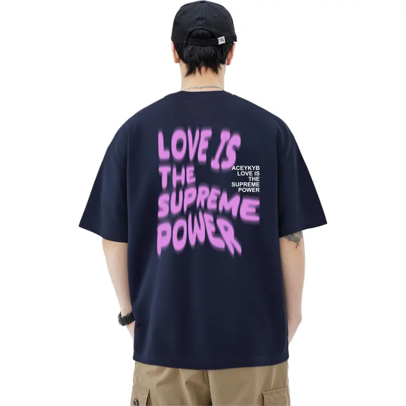 YK&YB T Shirts Unisex Navy Blue-2