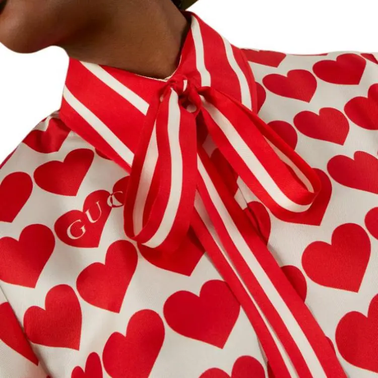 GUCCI Love Parade Collection Dsm Exclusive SS22 Shirt Women's Red-4