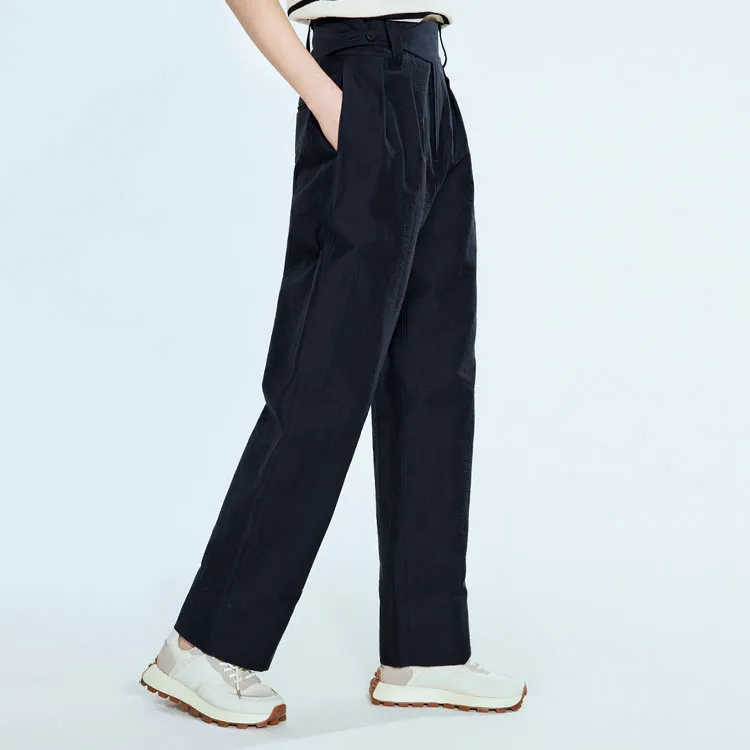 COVERINS Casual Pants Women's Navy Blue-1