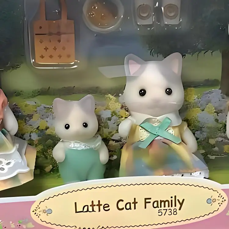 Sylvanian Families Latte Cat Family Dolls Plush Doll Trumpets High-1