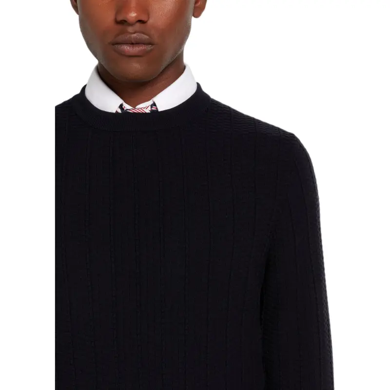 THOM BROWNE· SS22 Sweater Men's Blue Black-4