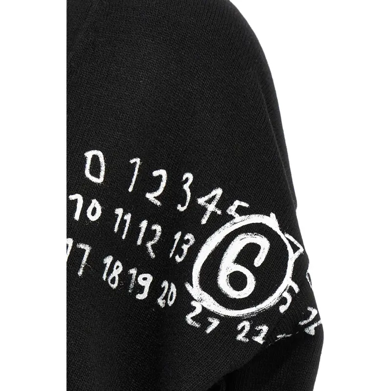 MM6 Maison Margiela Logo Printed Knitted Cardigan-5