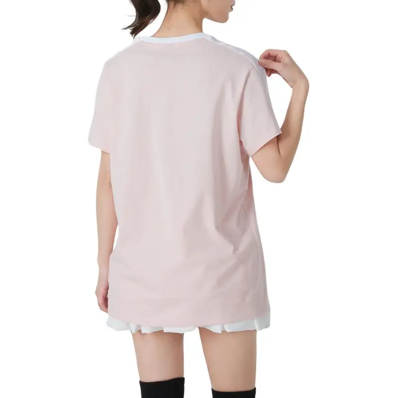 Adidas BOYFRIEND Regular T Shirt Women's Light Pink/White-3