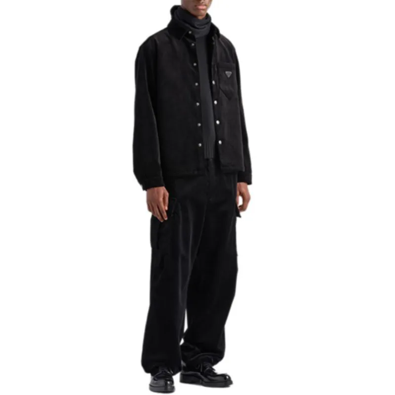 PRADA Long Sleeved Logo Plaque Shirt-2