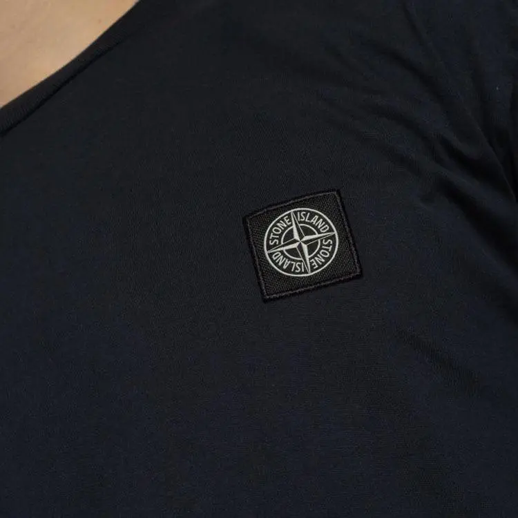 STONE ISLAND Long Sleeved Logo Patch T Shirt-4