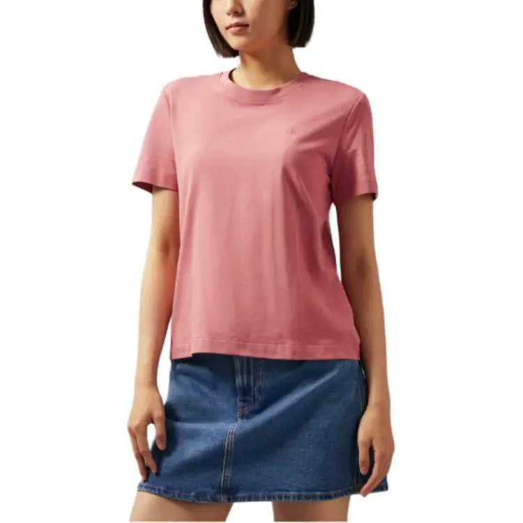 CALVIN KLEIN Regular T Shirt Women's Dirty Pink-3